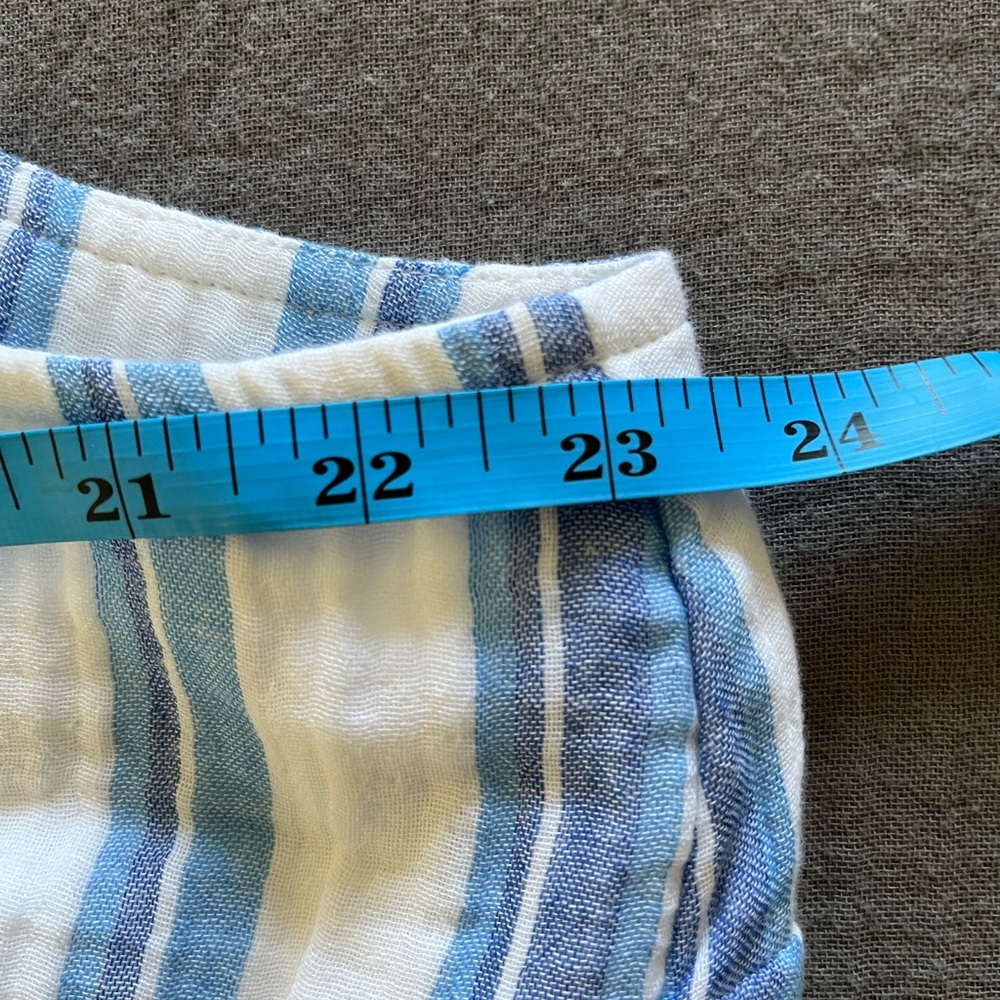 J. Jill blue/white striped 100% cotton maxi sundress wide straps 2X EUC - Picture 5 of 12